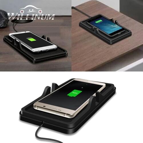 QI car wireless fast charger for W204 W205 W212 W213 W176 Mercedes Benz Amg wireless charger phone holder non-slip stand
