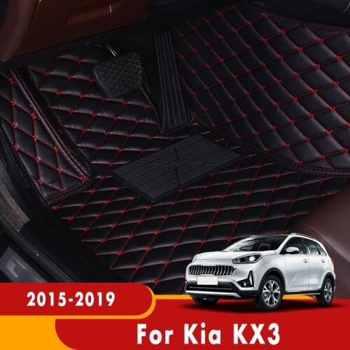 Car Floor Mats For Kia KX3 2019 2018 2017 2016 2015 Carpets Waterproof Foot Pads Auto Custom Automobiles Interior Accessories