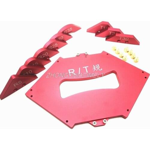 Woodworking trimming machine fillet gauge, angle gauge, engraving trimming machine template, electric wood milling tool