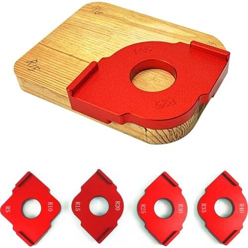 Woodworking Trimming Radius Jig Router Templates Aluminium Alloy Radius Corners R5 R10 R15 R20 R25 R30 R35 R40 Quick-Jig