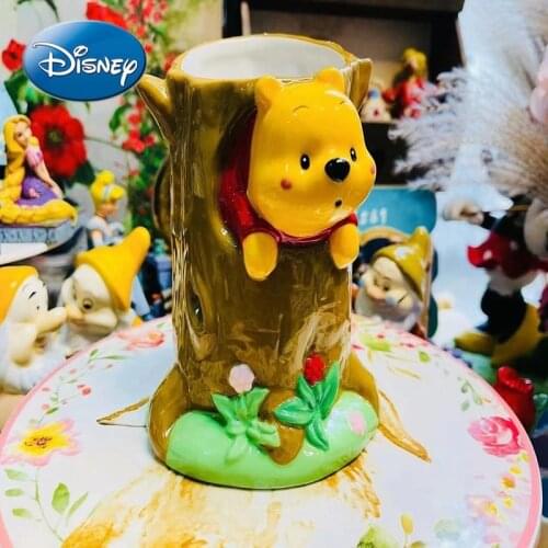 Disney Free Shipping Winnie The Pooh Pen Holder Vase Decoration Storage Modeling Ceramic Cute Cartoon Birthday Gift