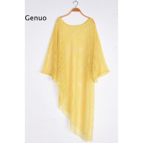 Long Crochet Beach Cover Up Robe De Plage Swimsuit Cover Up Saida De Praia Longa Women Bathing Suit Cover Up Tunics for Beach