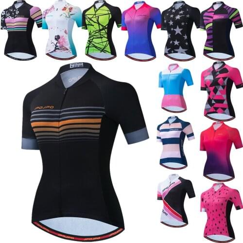 Cycling Jersey Women Bike Shirts Breathable Quick Dry Ladies Summer Short sleeve Cycle Wear Bicycle Clothing S-3XL