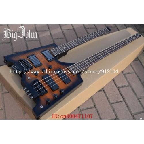 Free shipping double neck headless electric bass and guitar with rosewood fingerboard +foam box JT-36