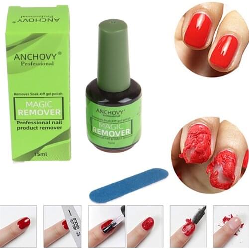15ml Nail Polish Burst Gel Magic Nail Polish Remover Fast Soak Off UV Gel Nail Polish Lint-Free Degreaser Cleaner