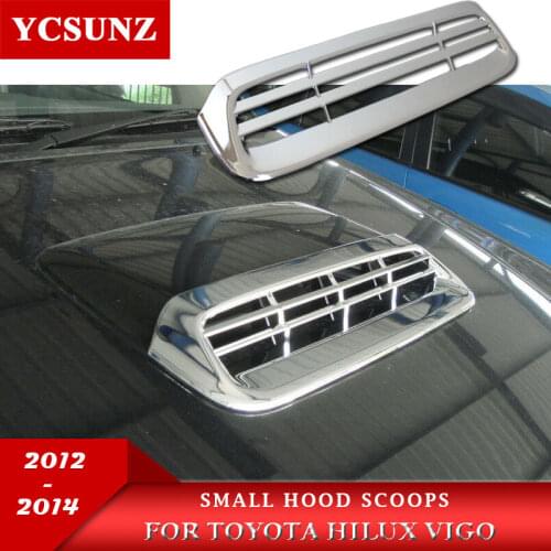Chrome Parts ABS Car Styling Hilux Accessories Small Hood Scoops Outlet Cover For Toyota Hilux 2012 2013 2014