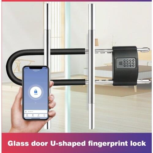 Co he intelligent fingerprint password u lock, mobile phone app Bluetooth unlock, office shop glass lock