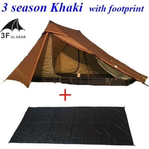 3F Lanshan 2 Pro Just 915 Grams 2 Side 20D Silnylon LightWeight 2 Person No-See-Um 3 And 4 Season Backpacking Camping Tent