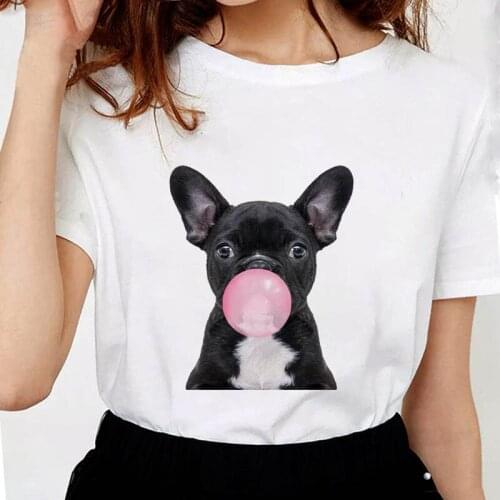 Summer casual T-shirt kawaii Animals blowing bubbles printed T-shirt beautiful Harajuku Tshirt womens Ullzang retro Tshirt lady