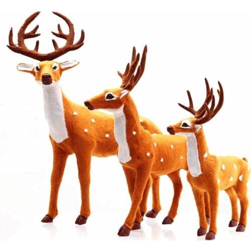 Hot 1pc Plush Christmas Reindeer Xmas Elk Plush Simulation New Year Gift Christmas Decorations for H