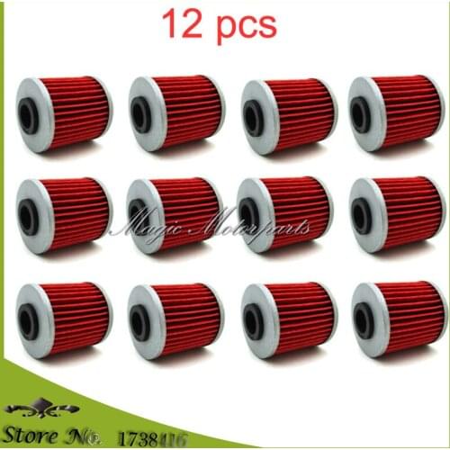 12x Oil Filter Fit Kawasaki KX250F KX250 KX450F 2008-2016 Suzuki RMZ 250 450 450Z BETA EVO 300 250 4 Stroke Pit Bike Motorcycle