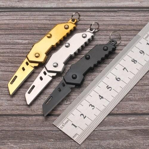 Blade mini knife Swiss military knife bearing steel retired knife folding keychain Camping Outdoor Knife Tools