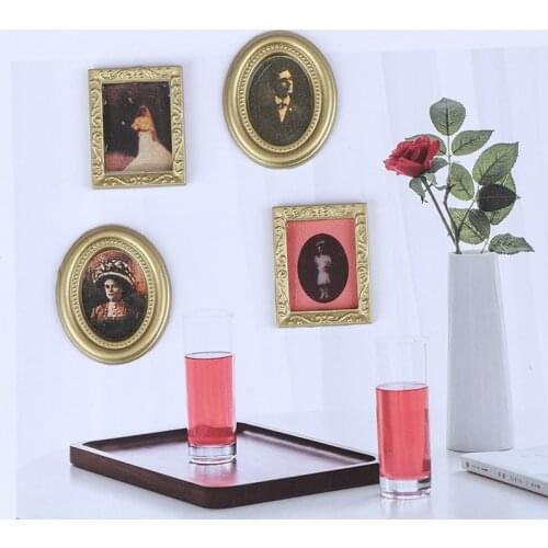 New 1Set 1:12 Dollhouse Miniature Oil Painting Wall Picture Decoration Accessories