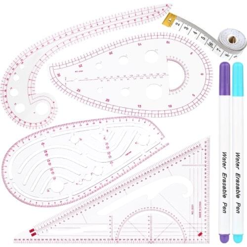 LMDZ Sewing French Curve Ruler Set Drawing Tailor Rule Measure for Sewing Dressmaking Pattern Design DIY Clothing Supplies