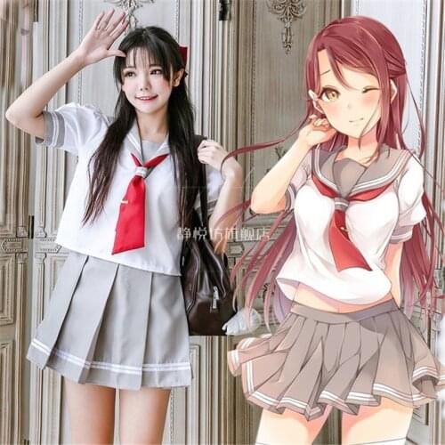 2020 New Arrival Japanese JK Uniform Girls Novelty Sailor Suits Short Sleeve Anime School Uniform Cosplay Costume with Socks