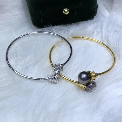 NEW ARRIVAL 925 Sterling Silver Bracelet Mountings ADJUSTABLE Bangle Findings Jewelry Parts Fittings Accessories for Pearls Bead