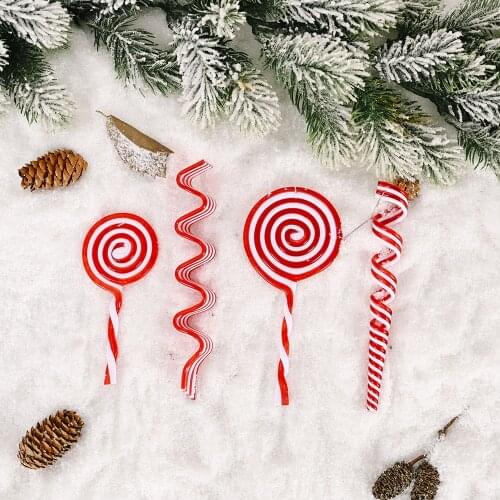 Large Christmas decorations red and white candy lollipop small stick combination decoration home decoration party decoration