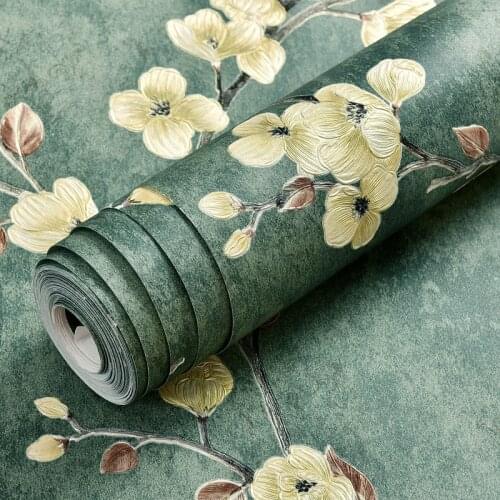 5M Retro Wallpaper Self-adhesive For 3D Pastoral Bedroom Living Room Wallpaper Self-Adhesive Thickening Wall Sticker
