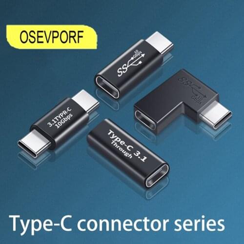 Type C Converter Adapter 2In1 OTG Power Connector Type C 5A Fast Charging Adapter for Phone Laptop Audio Video 10Gbps Connector