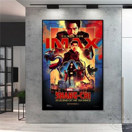 Shang-Chi and the Legend of the Ten Rings Marvel Movie Poster Prints ShangChi Film Poster Canvas Painting Wall Art Home Decor
