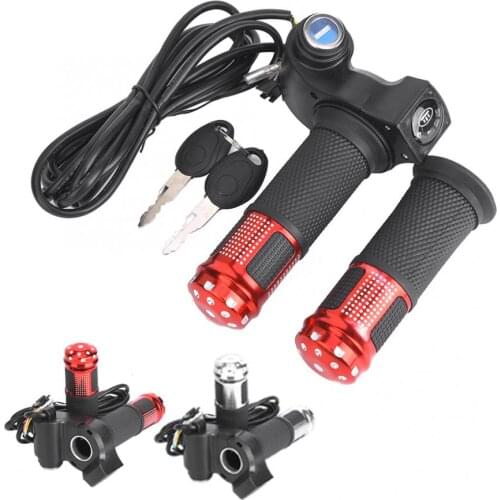 1 Pair Universal Electric Bike Twist Throttle LED Voltage Display Twist Throttle for 12-99V Ebike Scooter Accessory