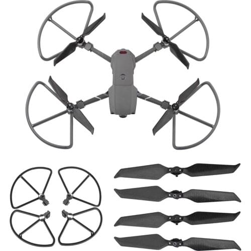 8743F Carbon Fiber Props for DJI Mavic 2 Pro Zoom Drone Accessory 4PCS Propeller Protector Low Noise Blade Wing Protective Guard