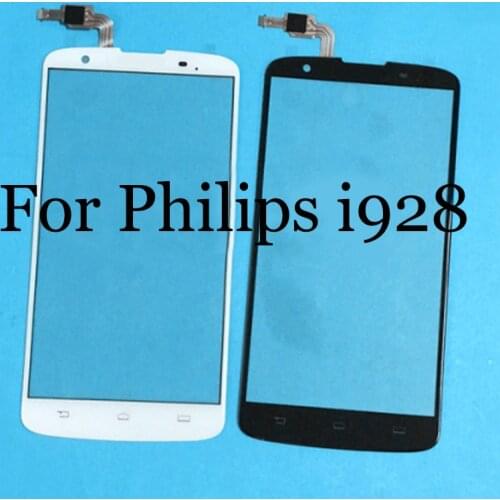 White black touch panel For Philips i928 Touch Screen Digitizer Sensor Replacement For Philips i 928 touch panel with flex cable