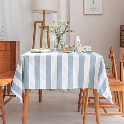 Modern minimalist INS small fresh coffee table rectangular table cloth cotton linen cloth art student dormitory table cloth
