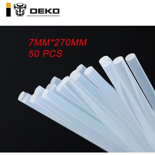 DEKO 50pcs Diameter 7mm Special tack Hot Melt Glue Stick Professional Length 270mm DIY Glue Gun Sticks Paste Tools