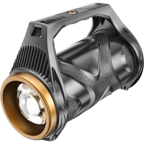 Big Powerful Camping Flashlight Rechargeable Light Photography Metal Flashlight Tactical Black Latarka Led Outdoor Equipment