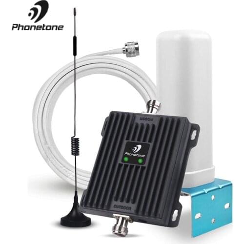 Cellular Signal Booster GSM Repeater Dual Band 900/1800MHz Band 8/3 2G EGSM Gain 65dB Voice and Data Mini Amplifier Antennas Set