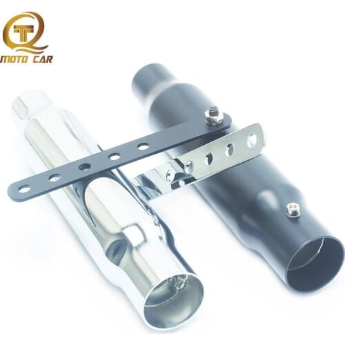 12" Motorcycle Exhaust pipe Muffler Silencer For Harley Cafe Racer Old School Bobber Touring Dirt bike Vintage Retro Chrome