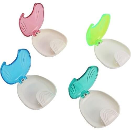 1PC Press-to-Open Dental Retainer Denture Storage Box Partial Denture Case Orthodontic Small Teeth Box Travel Outdoor Boxes