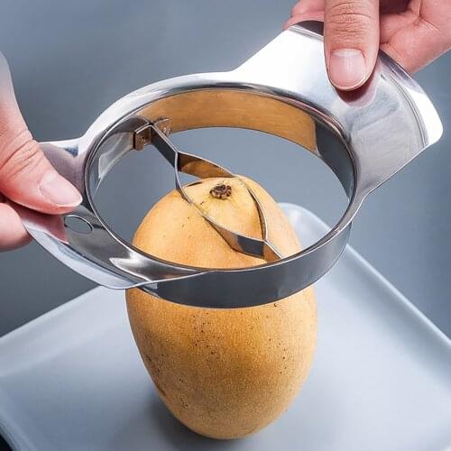 1PC Mango Splitter Slicer Fruit Corer Cutter Craft Kitchen Tool Stainless Steel Peach Slicer Cutter Kitchen Gadget Accessories