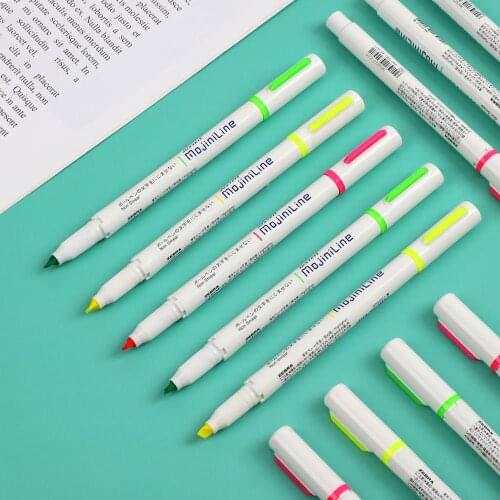 1pc japan stationery Zebra MojiniLine Highlighter Marker Fluorescent pen Writing Is Not Ink mark bullet jounal supplies kawaii