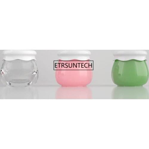 100pcs 10g Empty Refillable Face Cream Jar Cosmetic Container Plastic Container Empty Sample Make up Pot F3285