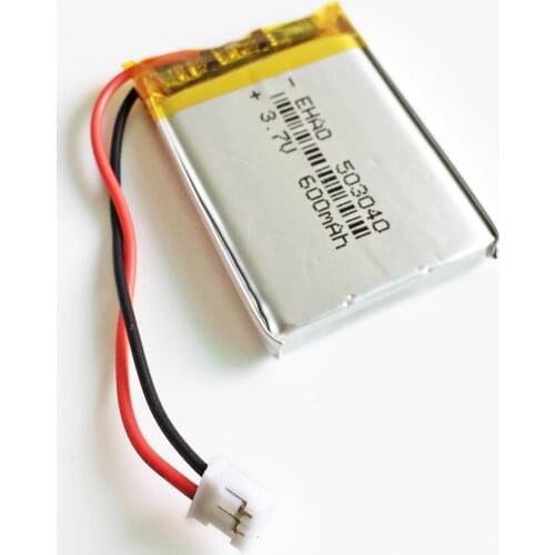 3.7V 600mAh battery JST PH 2.0mm 2pin 503040 Lithium Polymer Rechargeable Battery For Mp3 DVD Camera GPS bluetooth electronics