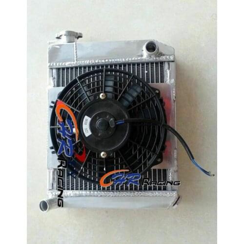 50mm Aluminum Radiator&SHROUD&FAN for AUSTIN ROVER MINI 1275 GT 1959-1997 MT