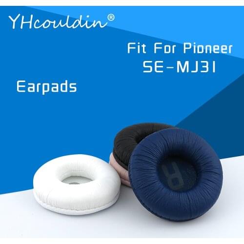 Earpads For Pioneer SE MJ31 SE-MJ31 Headset Accessaries Replacement Ear Cushions Wrinkled Leather Material