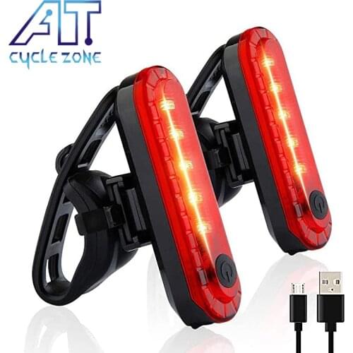 CYCLE ZONE 4 Modes Taillight Usb Chargeable Waterproof Riding Rear Light Led Mountain Bike Cycling Tail-Lamp Bicycle Light