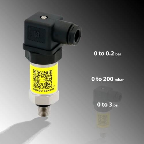Pressure transmitter 0.2 bar, 0 200 mbar low pressure, 0 to 3 psi gauge, male thread g 1 4, g 1 2, 1 4 npt, 1 2 npt, 4 20, 0 10