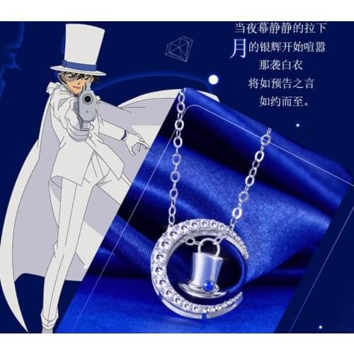 Detective Conan Kaitou Kiddo Pendant Necklace Jewelry Christmas Girls Gift Cos Female Jewelry