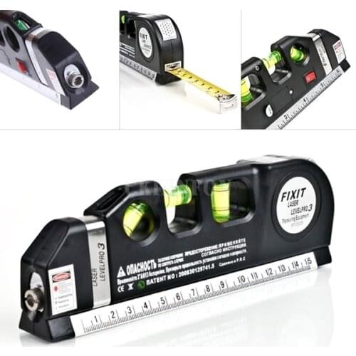 DHL 200 PCS Multipurpose Laser Level Horizon Vertical Measure Tape Aligner 8FT Line Measuring Level Tools Ruler