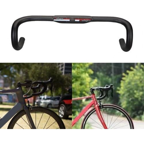Carbon Fiber Compact Fixed Gear Bike Drop Bar Bent Bicycle Parts Handlebar Pressure Resistance for Outdoor