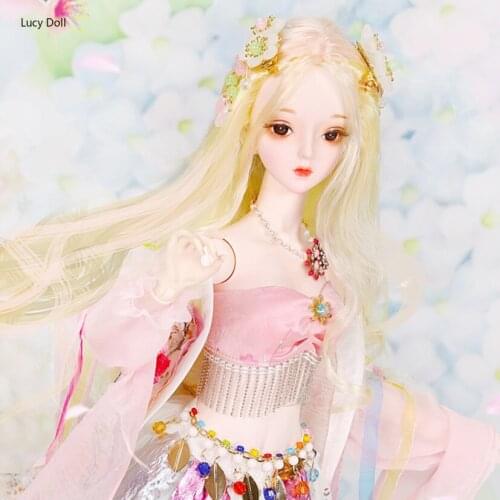 Fortune day 1/3 bjd doll 62cm joint body doll white skin with hair clothes shoes headdress, AI YoSD MSD SD Kit Toy Baby Gift DC