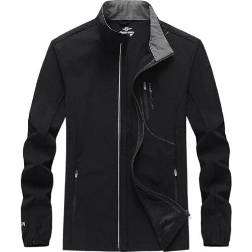 Fad New Men Jacket And Coats Casual Solid Color Jackets Stand Collar Men Business Jacket Man Clothing Outwear