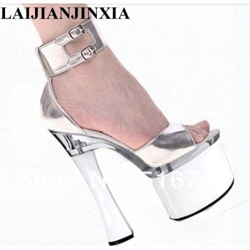 LAIJIANJINXIA Wedding Women Sexy Night Club Pole Dance Shoes 18cm High-Heeled Shoes Ankle-Strap High-Heeled Dance Shoes