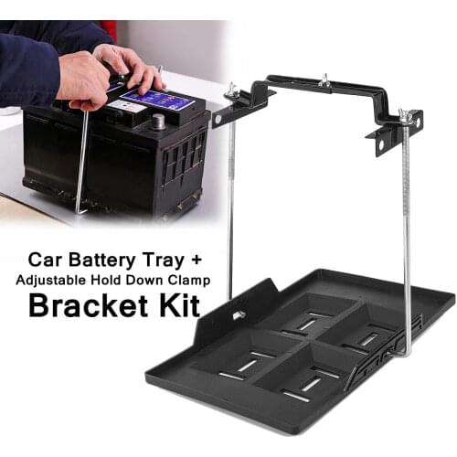 General Motors Battery Tray Adjustable Bracket Lower Clip Bracket Kit Bicycle Universal Groove Metal Metal Car/Marine Bracket