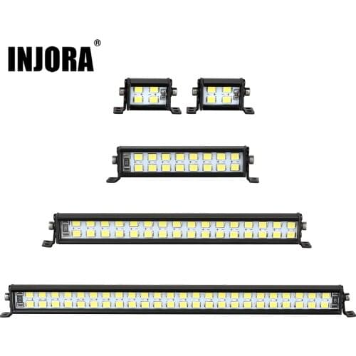 INJORA RC Car Bright Light Bar 17/52/102/147mm for 1/10 RC Crawler Car Axial SCX10 90046 Traxxas TRX-4 TAMIYA CC01 D90 Redcat