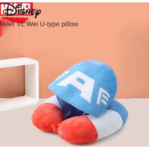 Disney Marvel Captain America Spider-Man Iron Man Car Travel Business U-shaped Cute Headrest Neck Pillow Nap Pillow
